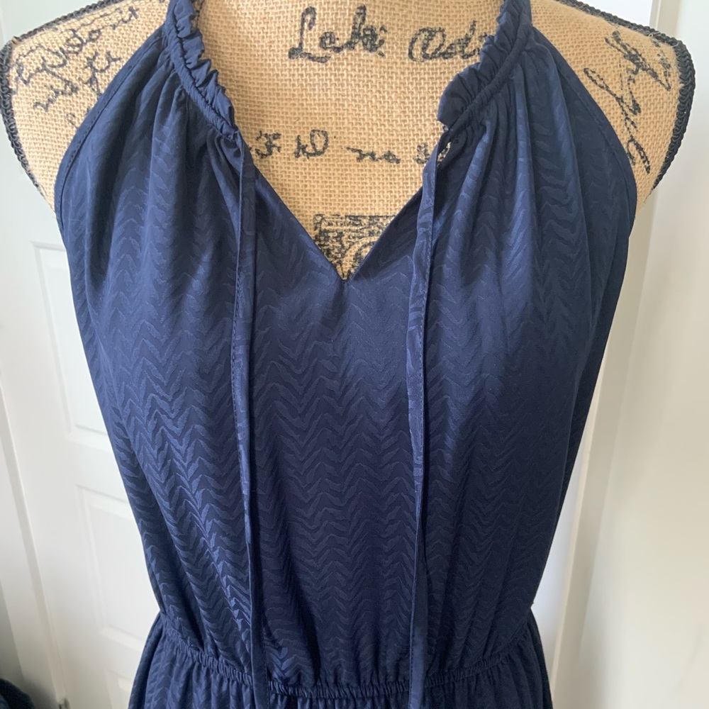 High Neck Navy Cocktail Dress